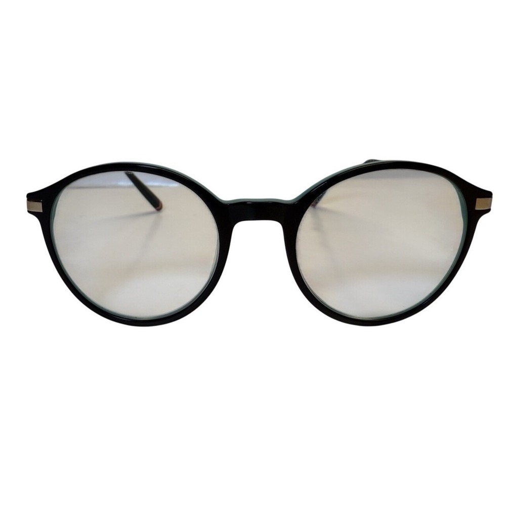Burberry Round Glasses Women Black Teal Gold 2001 49 20-138 C3 (FRAMES ONLY)‎